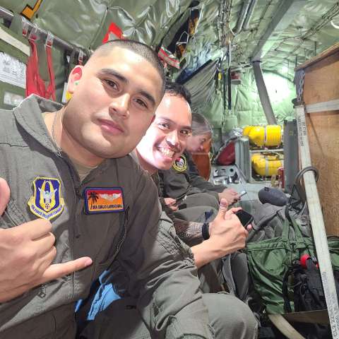 A medical student serves in the Air Force Reserves.